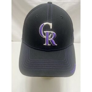 Men's New Era Black Colorado Rockies Team Neo 39THIRTY Flex Hat Sz Medium/Large